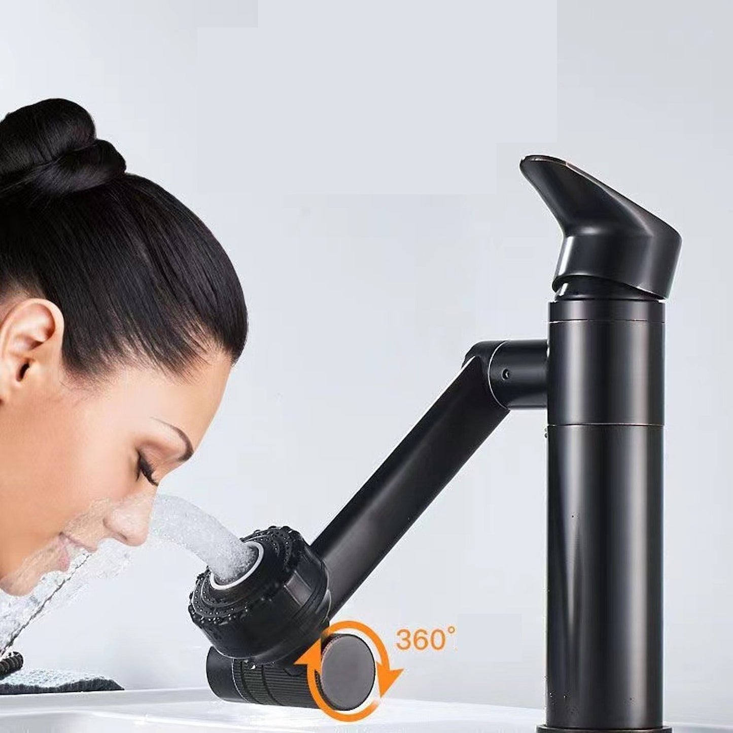 Küchenarmatur, Chrom-Küchenspülenarmatur mit 2 Sprühmodi, 360° schwenkbarer Universal-Mechanischer Arm