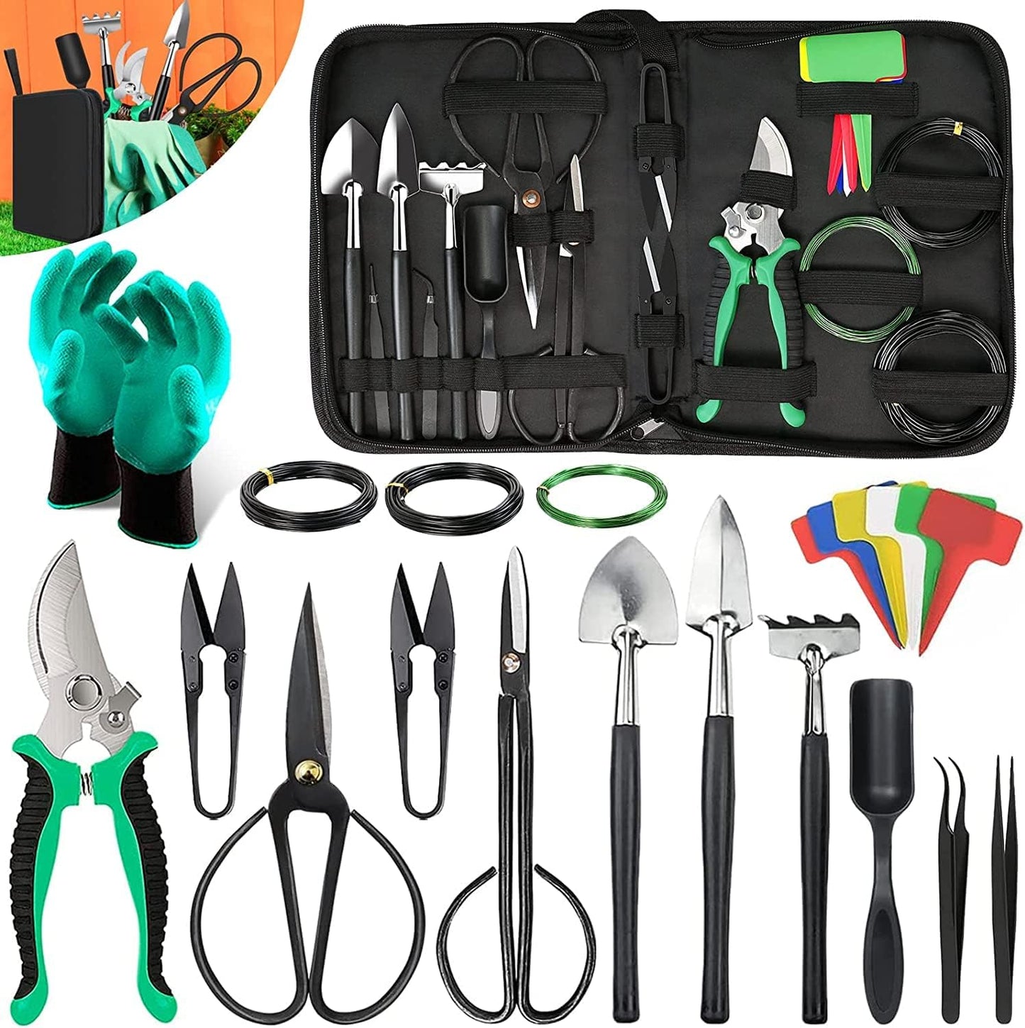 Bonsai tool set, 24 pieces - MSD-19