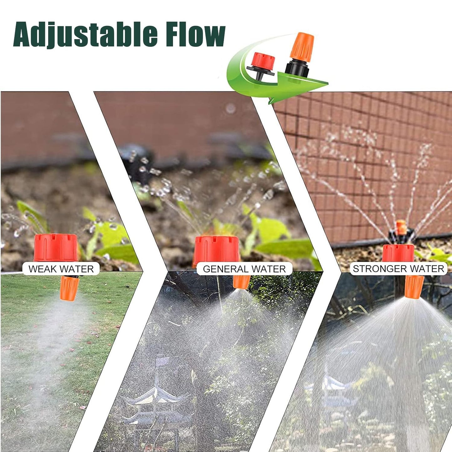 30 Meter DIY Automatische Gießkanne / Schwarz / Doppel 15 Meter