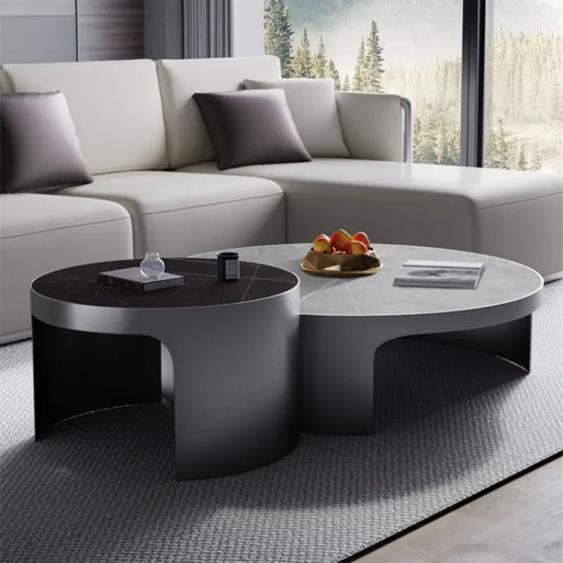 Extremely simply designed modern Italian round table