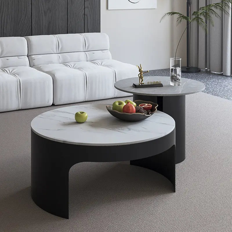 Extremely simply designed modern Italian round table