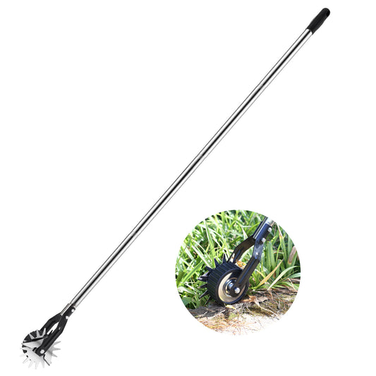 Manueller Unkrautstecher, Rotationsradtrimmer, solider 4-teiliger Edelstahlgriff, 171 cm – MSD-20